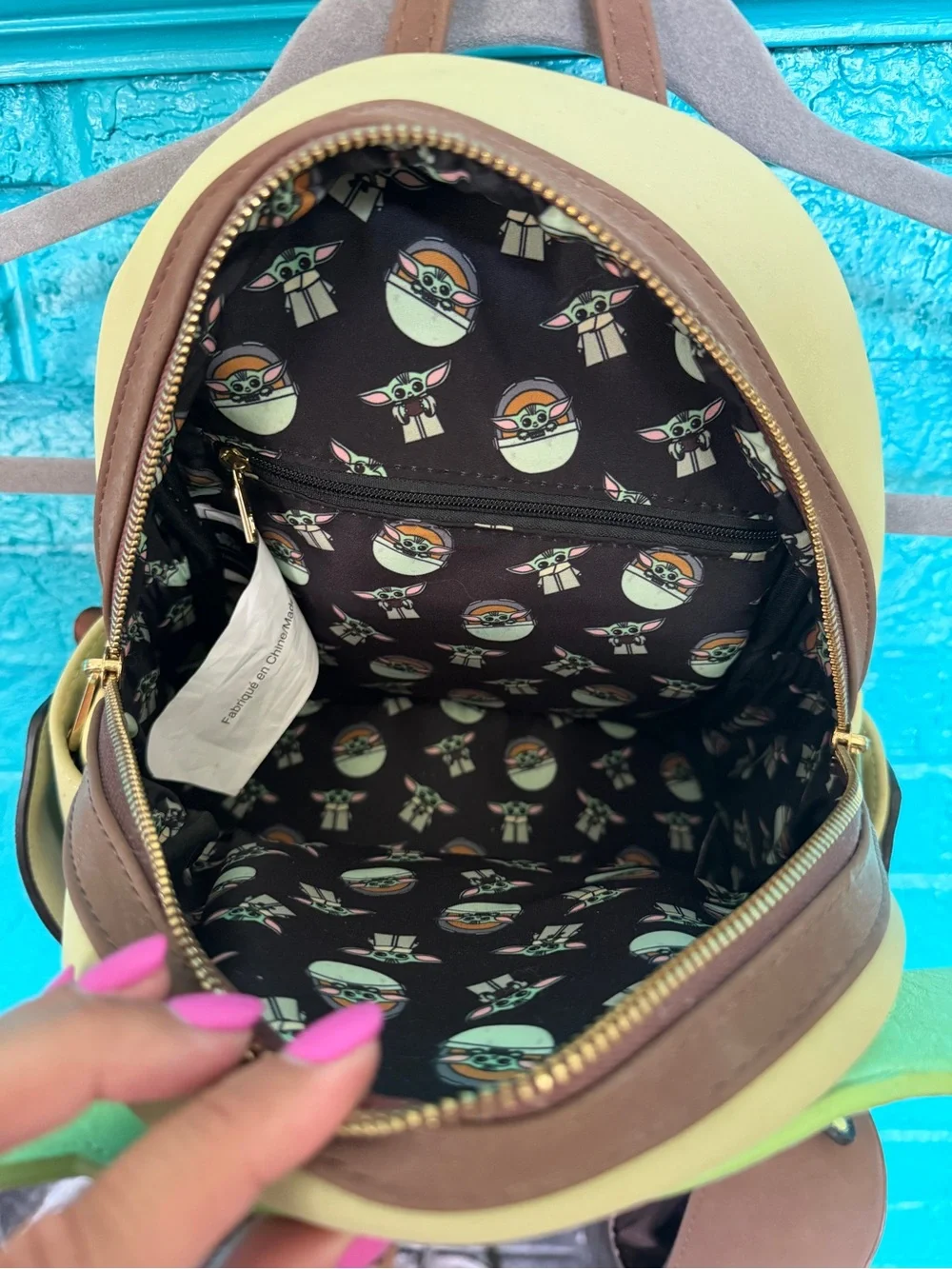 Loungefly The Child Baby Yoda Green Pink Brown Mini Backpack